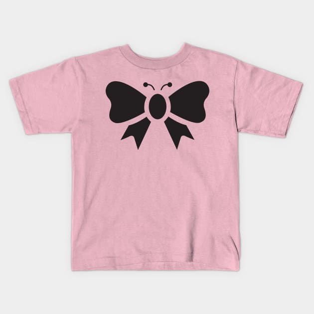 RIBBON BUTTERFLY (BLACK ) Kids T-Shirt by MIZART